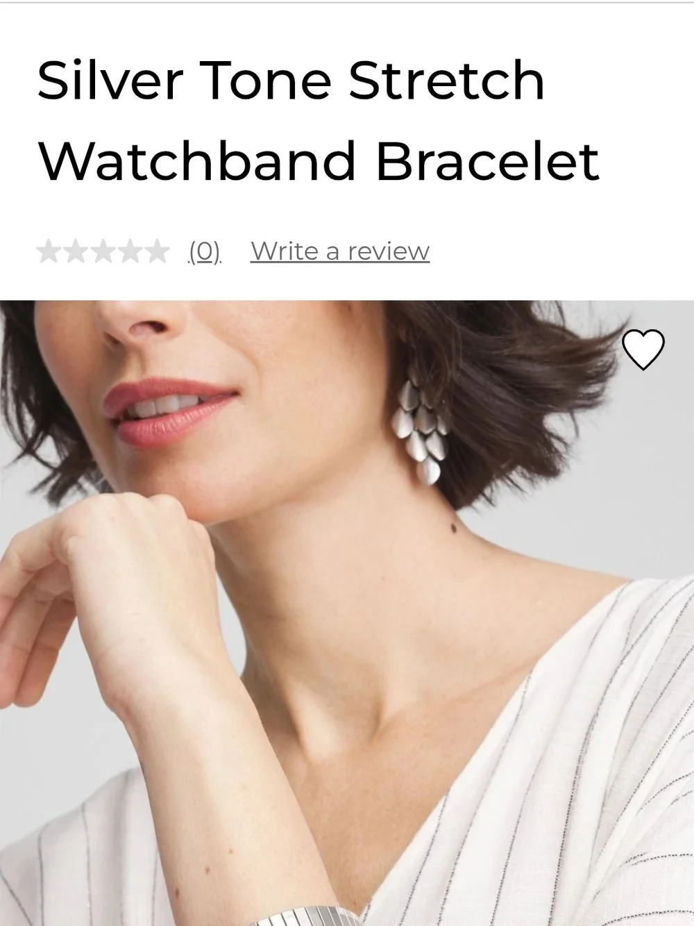 Chico's Silver Stretch Bracelet Watchband
